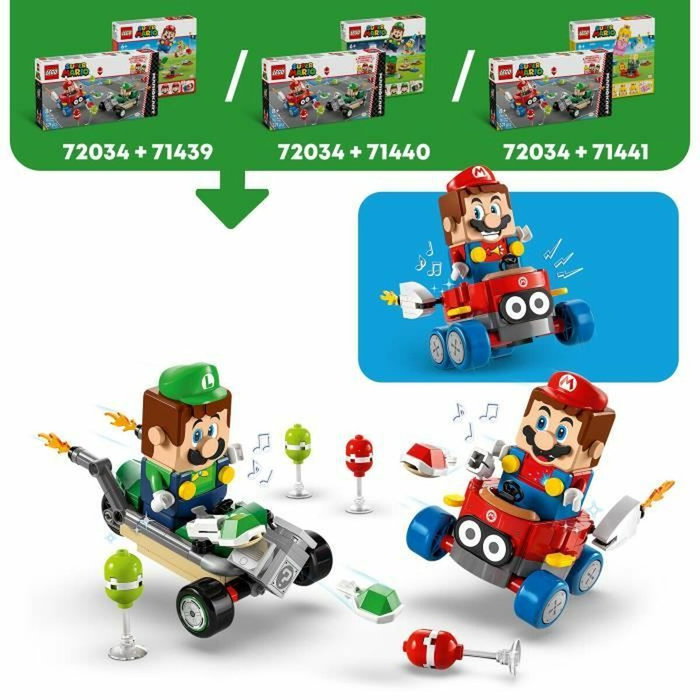 Lego Super Mario 72034 Baby Mario et Baby Luigi Mario Kart™ avec 2 voitures et 6 ballons Skû: 72034