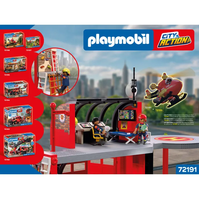 Playmobil Grande caserne de pompiers City Action 72191 Playmobil Grande caserne de pompiers City Action 72191