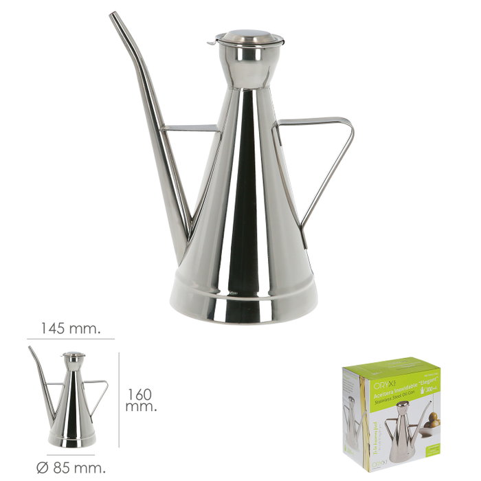 ORYX Huilière Elegant en Acier Inoxydable 300ml ORYX Huilière Elegant en Acier Inoxydable 300ml