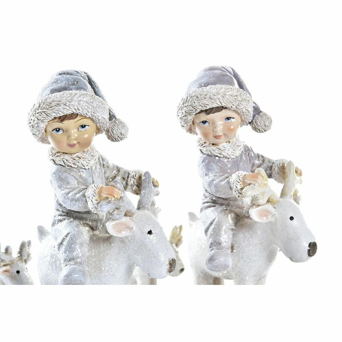 Décorations de Noël DKD Home Decor Résine (17 x 7,5 x 13,5 cm) (2 Unités)