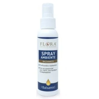 FLORA Spray Ambiance Balsamique 100 ml, Purificateur d'air naturel aux huiles essentielles pour bébés et respiration, Eucalyptus, Menthe, Pin FLORA Spray Ambiance Balsamique 100 ml, Purificateur d'air naturel aux huiles essentielles pour bébés et respiration, Eucalyptus, Menthe, Pin