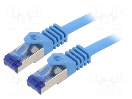LOGILINK Cordon de raccordement Patch cord S/FTP Cat 6a RJ45 1m bleu