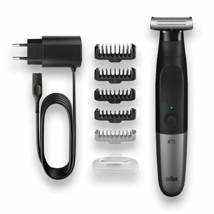 Braun Tondeuse rechargeable visage et corps sec ou humide avec technologie de lame 4D Braun Tondeuse rechargeable visage et corps sec ou humide avec technologie de lame 4D