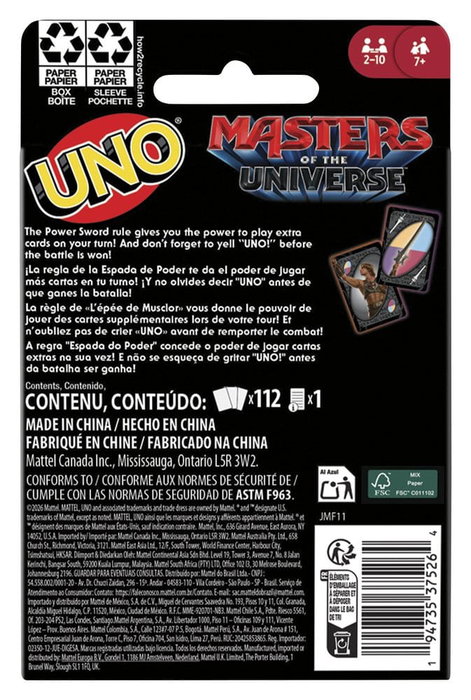 Mattel Games UNO Masters of the Universe Edition Spéciale Movie Mattel Games UNO Masters of the Universe Edition Spéciale Movie