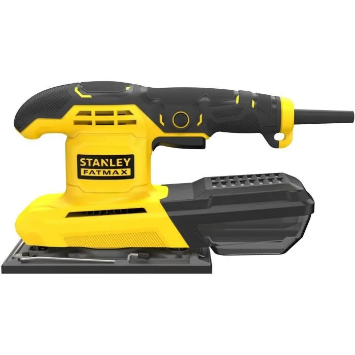 Stanley Fatmax FMEW214K-QS - Ponceuse orbitale filaire 280W, vitesse variable 7000-12000 tr/min, format papier 187 x 90 mm, avec feuille et mallette