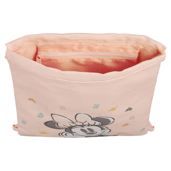 Sac à dos serré par des ficelles Minnie Mouse Baby Rose 26 x 34 x 1 cm