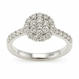 Diamonfire Bague en Argent et Zirconia Taille 15 Gris