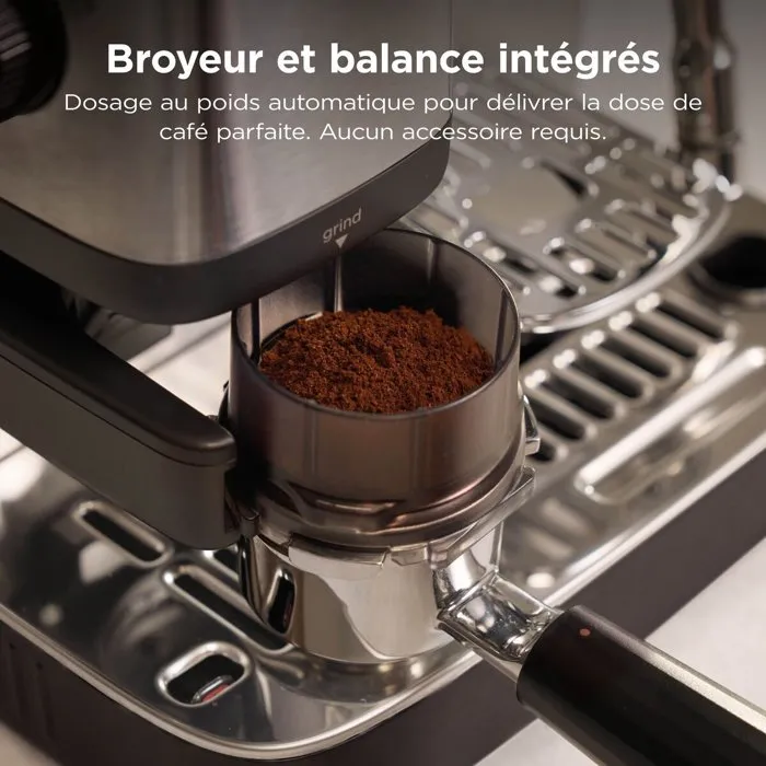Ninja Luxe ES301EU BaristaAssist, Machine à café 2 en 1 espresso et filtre, Noir & Inox