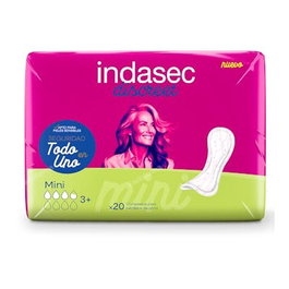 Indasec Compresa Discreet Abso Mini/Léger 80ml, Lot de 20