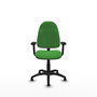 PIQUERAS Y CRESPO Chaise de bureau Algarra, Tissu Vert, Accoudoirs 2D