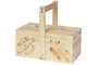 Innspiro Costurero en accordéon en bois de pin massif 28x25x15cm