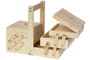 Innspiro Costurero en accordéon en bois de pin massif 28x25x15cm