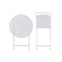 Ensemble Table + 2 Chaises Home ESPRIT Blanc Fer 60 x 60 x 70 cm