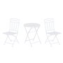 Ensemble Table + 2 Chaises Home ESPRIT Blanc Fer 60 x 60 x 70 cm