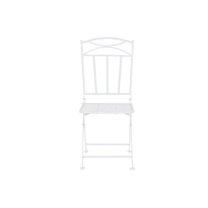 Ensemble Table + 2 Chaises Home ESPRIT Blanc Fer 60 x 60 x 70 cm