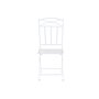 Ensemble Table + 2 Chaises Home ESPRIT Blanc Fer 60 x 60 x 70 cm