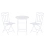 Ensemble Table + 2 Chaises Home ESPRIT Blanc Fer 60 x 60 x 70 cm