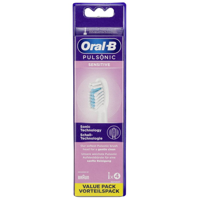Oral-B Pulsonic Sensitive Lot de 4 têtes de brosse à dents, blanc