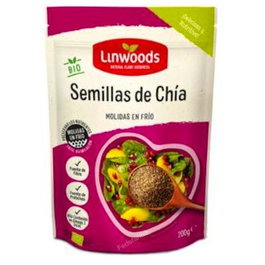 LINWOODS Graines De Chia Moulues Bio 200G - Riche En Oméga 3 Et Fibres