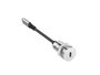 Vivolink VLUSBCHUB2 Prise de bureau USB-C blanche - Charge 100W, données 20Gbps, vidéo 4K, câble 0,3 m, installation sur table