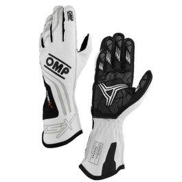 OMP Gants de Kart KS-X FIA 8877-2022 Blanc Taille XXS