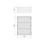 Emuca Tiroir en fil métallique pour armoires et dressings Quartz, 540mm (M70), Acier, Titane