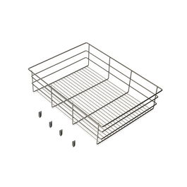 Emuca Tiroir en fil métallique pour armoires et dressings Quartz, 540mm (M70), Acier, Titane