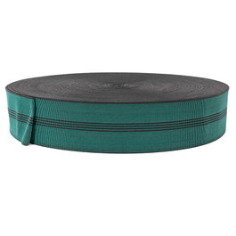 Q&Q Rouleau de cincha élastique en gomme, 80 mm x 100 m, élasticité 45%, vert