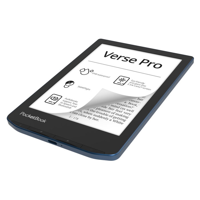 PocketBook Verse Pro : Liseuse 6 pouces E Ink Carta, 16 Go, Bluetooth, IPX8, SMARTlight PocketBook Verse Pro : Liseuse 6 pouces E Ink Carta, 16 Go, Bluetooth, IPX8, SMARTlight