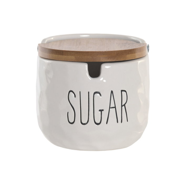 Home ESPRIT Sucrier ESPRIT Blanc Naturel Bambou Porcelaine 10 x 10 x 9 cm Home ESPRIT Sucrier ESPRIT Blanc Naturel Bambou Porcelaine 10 x 10 x 9 cm