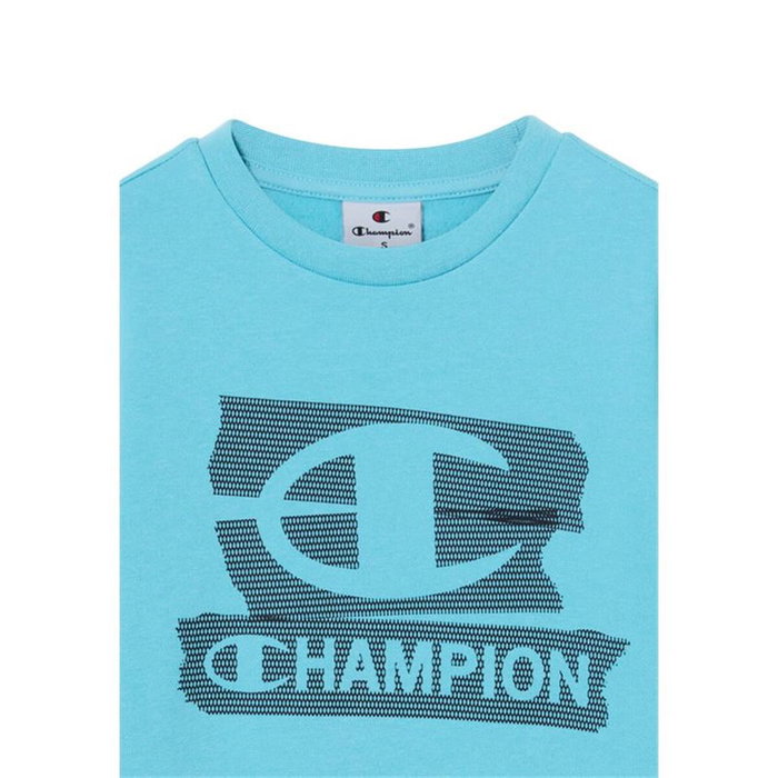 Sweat sans capuche enfant Champion Graphic Shop Bleu Eau L Sweat sans capuche enfant Champion Graphic Shop Bleu Eau L