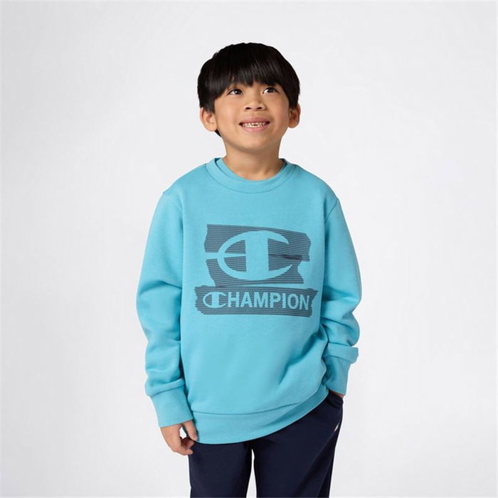 Sweat sans capuche enfant Champion Graphic Shop Bleu Eau L Sweat sans capuche enfant Champion Graphic Shop Bleu Eau L