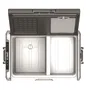 EZA - Blizz-E Flex 38 - Glacière électrique portable 12V/24V avec Bluetooth, 2 zones, -20°C à +20°C, 38 L, Noir/Gris