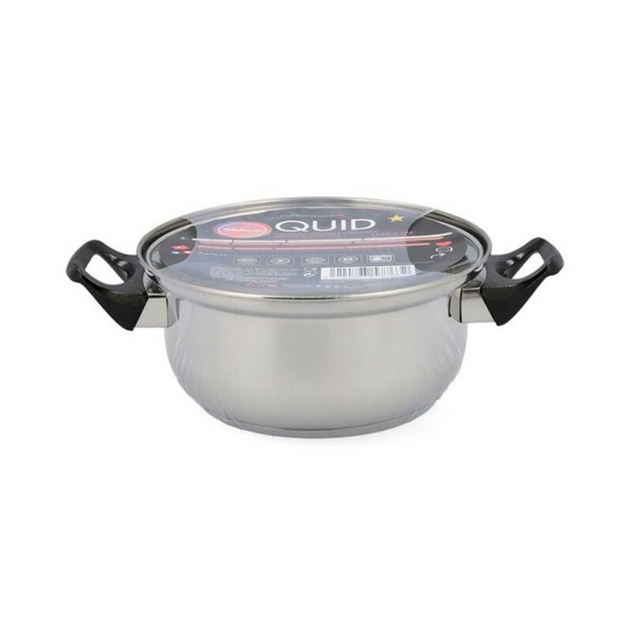 Quid Casserole Acier Inoxydable Habitat 18x8,5 cm Compatible Induction Vitrocéramique Électrique Gaz