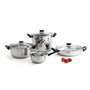 Quid Casserole Acier Inoxydable Habitat 18x8,5 cm Compatible Induction Vitrocéramique Électrique Gaz