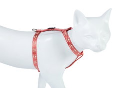 Freedog Harnais de Chat Réfléchissant Rose 10mm x 19/30cm
