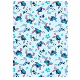 DISNEY Manta coralina Stitch 110x140cm - Couverture polaire Disney Lilo et Stitch