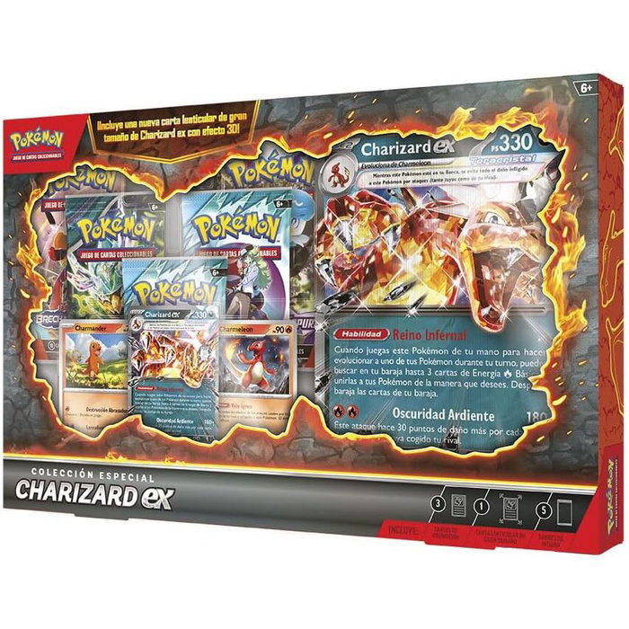 Pokemon - Cartes à collectionner Blister Charizard - Version espagnol - Jeu de cartes - +6 ans