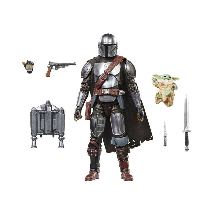 Hasbro Star Wars The Black Series The Mandalorian and Grogu Figurine 15 cm avec 7 Accessoires Hasbro Star Wars The Black Series The Mandalorian and Grogu Figurine 15 cm avec 7 Accessoires