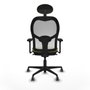 Piqueras y Crespo Chaise de Bureau 3D036G1 Vert Olive avec Appui-tête