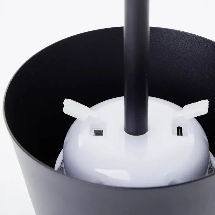 Brilliant PICCO - Lampe de table extérieure solaire LED 5W 300 lumens 3000K, métal et plastique noir dépoli Brilliant PICCO - Lampe de table extérieure solaire LED 5W 300 lumens 3000K, métal et plastique noir dépoli