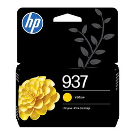 HP Cartouche d'encre authentique Jaune 937 (Couleur, Haute capacité ~800 pages) pour imprimantes OfficeJet Pro 9120e, 9130e, 9720, 9730