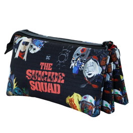 KARACTERMANIA - Porte-tout DC Comics Escuadron Suicida (Suicide Squad) triple compartiment, 23 x 11 x 10 cm, fermeture à glissière