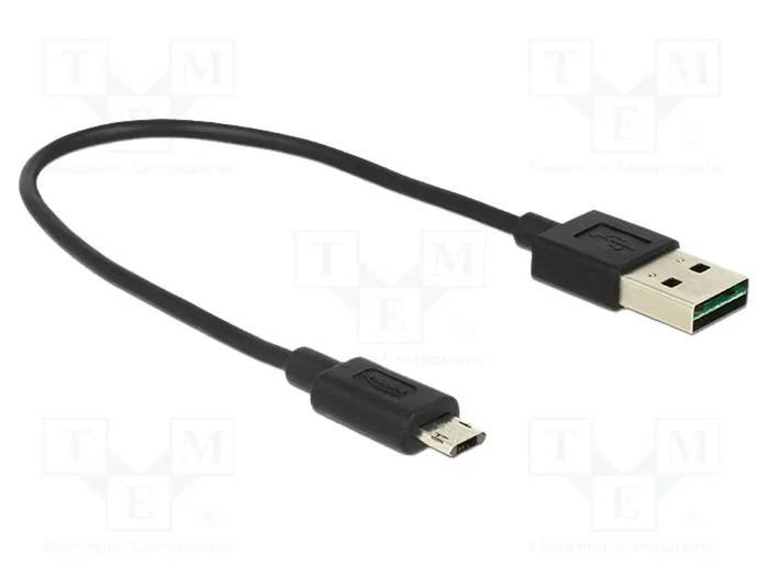 DELOCK Câble USB 2.0 noir 0,2m DELOCK Câble USB 2.0 noir 0,2m