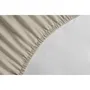 Lovely Home - Drap housse 100% coton 90 x 190 cm + Bonnet de 25 cm - Beige clair - Literie