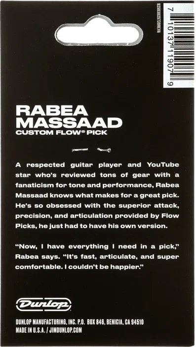 DUNLOP Pack de 6 médiators Signature Rabea Massad Flow Standard DUNLOP Pack de 6 médiators Signature Rabea Massad Flow Standard