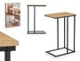 Giftdecor Table d'appoint en bois MDF et métal Bambou 39x57 cm (Set de 4)