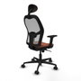 Piqueras y Crespo Chaise de Bureau avec Appui-tête Jorquera 2D036N1 Marron Gris