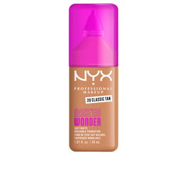 Nyx Professional Make Up MAKE'EM WONDER n°20 Fond de teint Soft Matte, Beige Classique 30 ml, Couvrance longue durée 24h avec vitamine C et acide hyaluronique