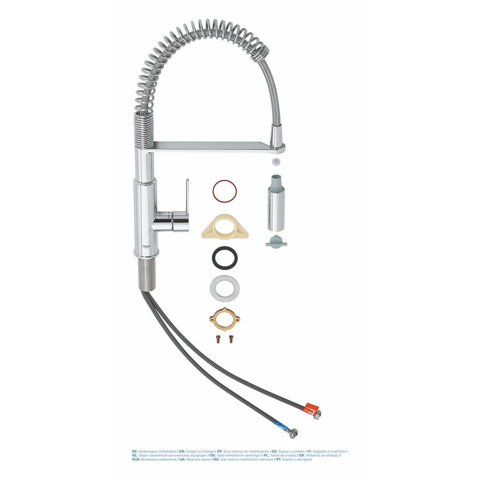 Grohe Get Mitigeur de cuisine monocommande avec douchette extractible 2 jets, 30361000